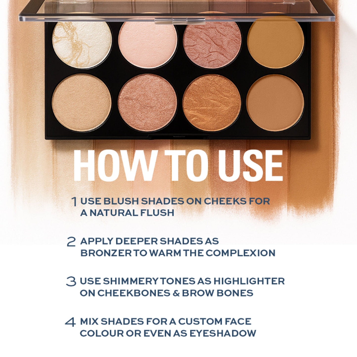 Makeup Revolution Ultra Blush and Contour Palette - Golden Sugar