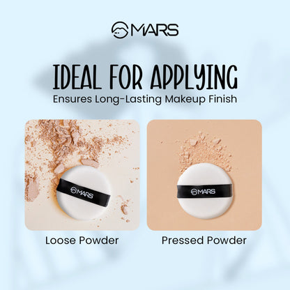 MARS Cosmetics Puffect Powder Puff with Strap - Pack of 2
