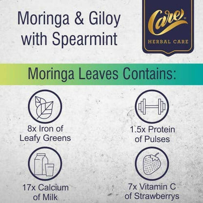 Care Moringa & Giloy Green Tea Bags with Spearmint
