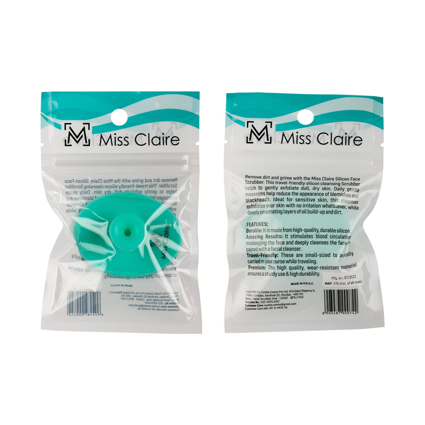 Miss Claire Lx042 Facial Scrubber Oval - Green