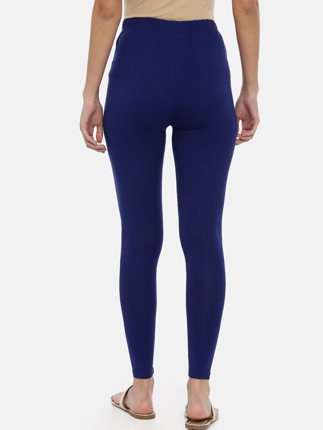 Souchii Women Navy Blue Solid Slim-Fit Ankle-Length Leggings