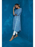 Likha Blue Hand Block Printed Co-ord Set LIKSKD78 (Set of 2)