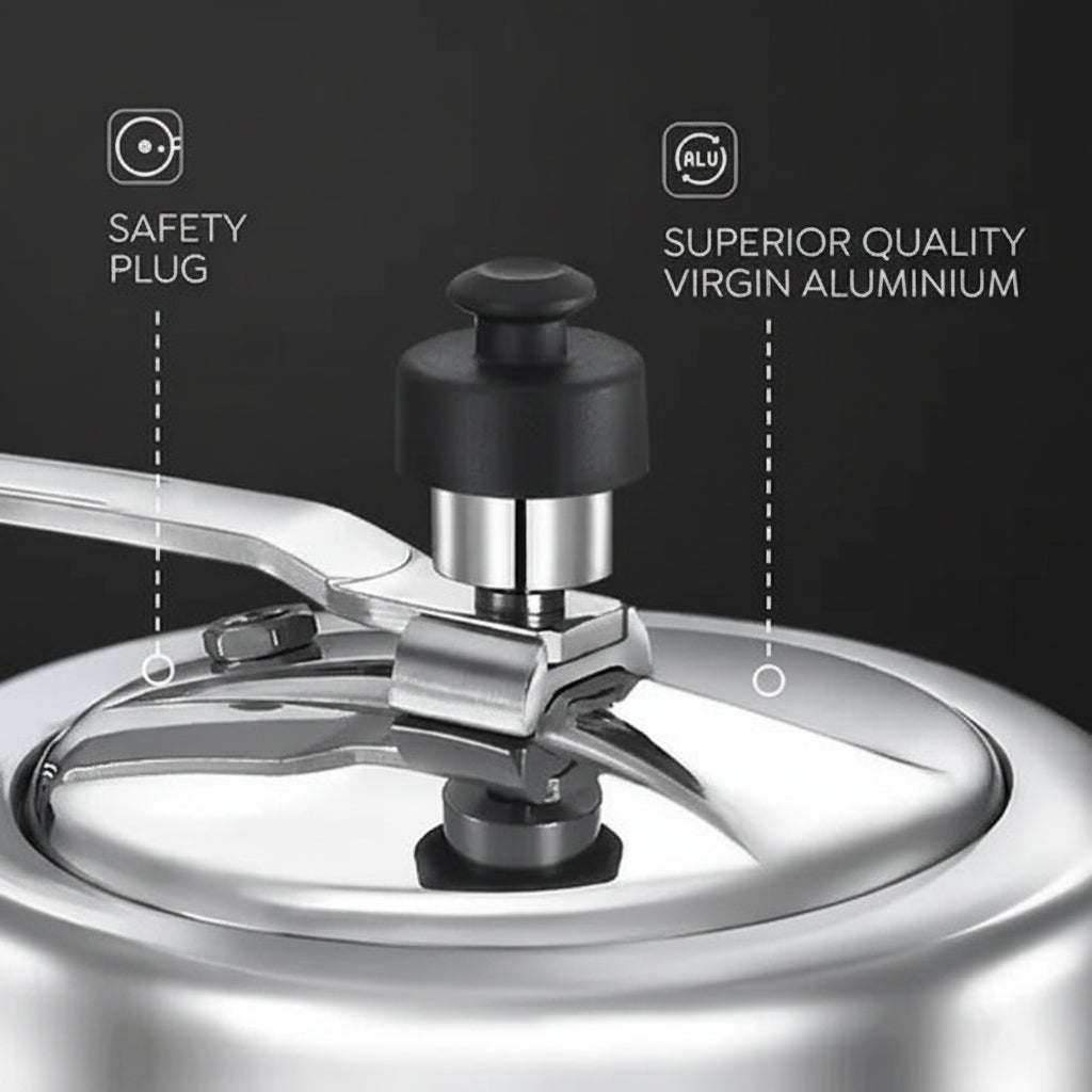 Judge by Prestige 2L Basic Aluminium Pressure Cooker Inner Lid Long-Lasting Regulator