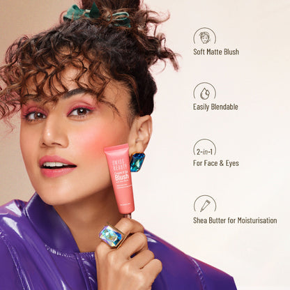 Swiss Beauty Cream It Up Blusher With Shea Butter , Multi-Functional , Matte Finish - 1 Rosy Cheeks