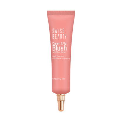 Swiss Beauty Cream It Up Blusher With Shea Butter , Multi-Functional , Matte Finish - 1 Rosy Cheeks