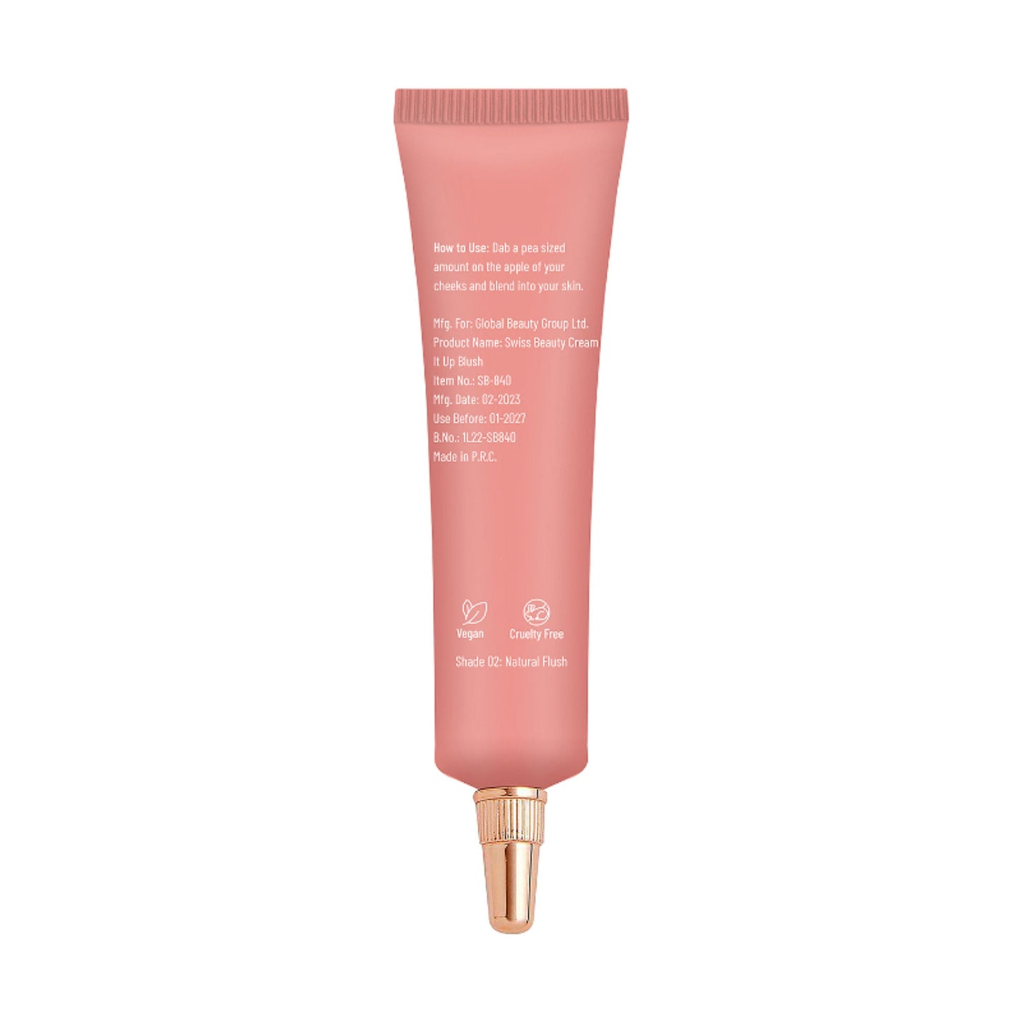 Swiss Beauty Cream It Up Blusher With Shea Butter , Multi-Functional , Matte Finish - 2 Natural Flush