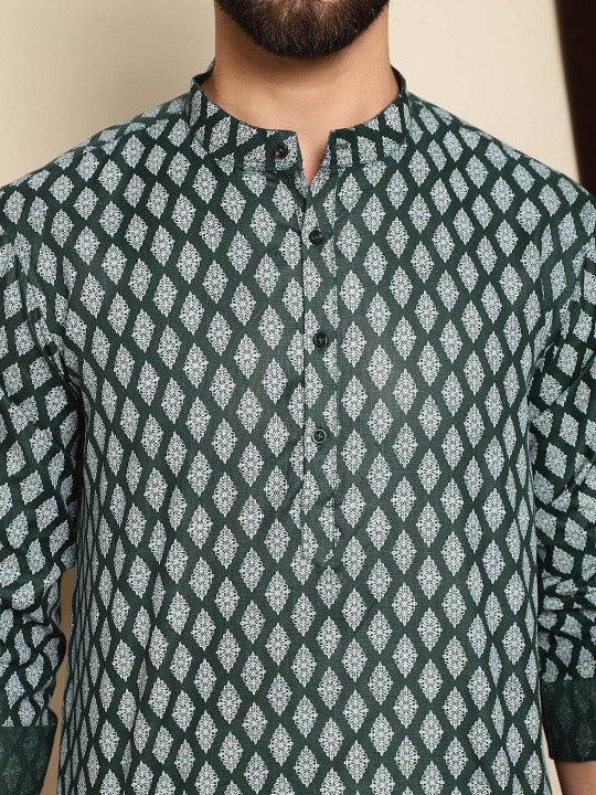 Anouk Ethnic Motifs Printed Thread Work Short Kurta