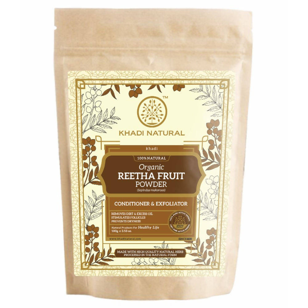 Khadi Natural Organic Reetha Fruit Powder - 100 gm