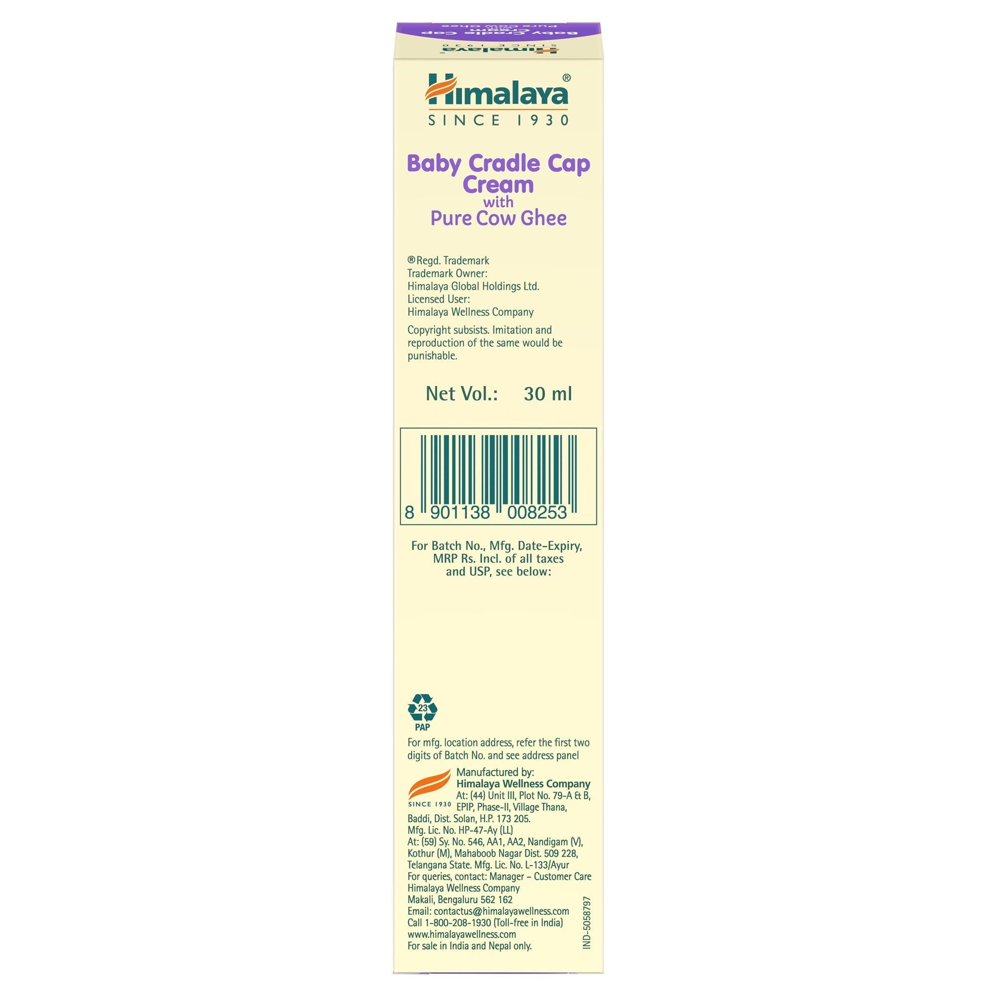 Himalaya Baby Cradle Cap Cream - 30 ml
