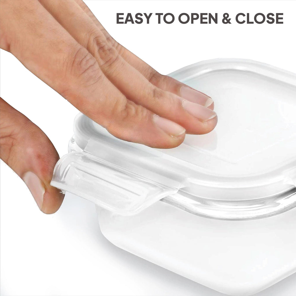 Cello Royale Borosilicate Glass Lunch Box Horizontal Set of 3 with Jacket