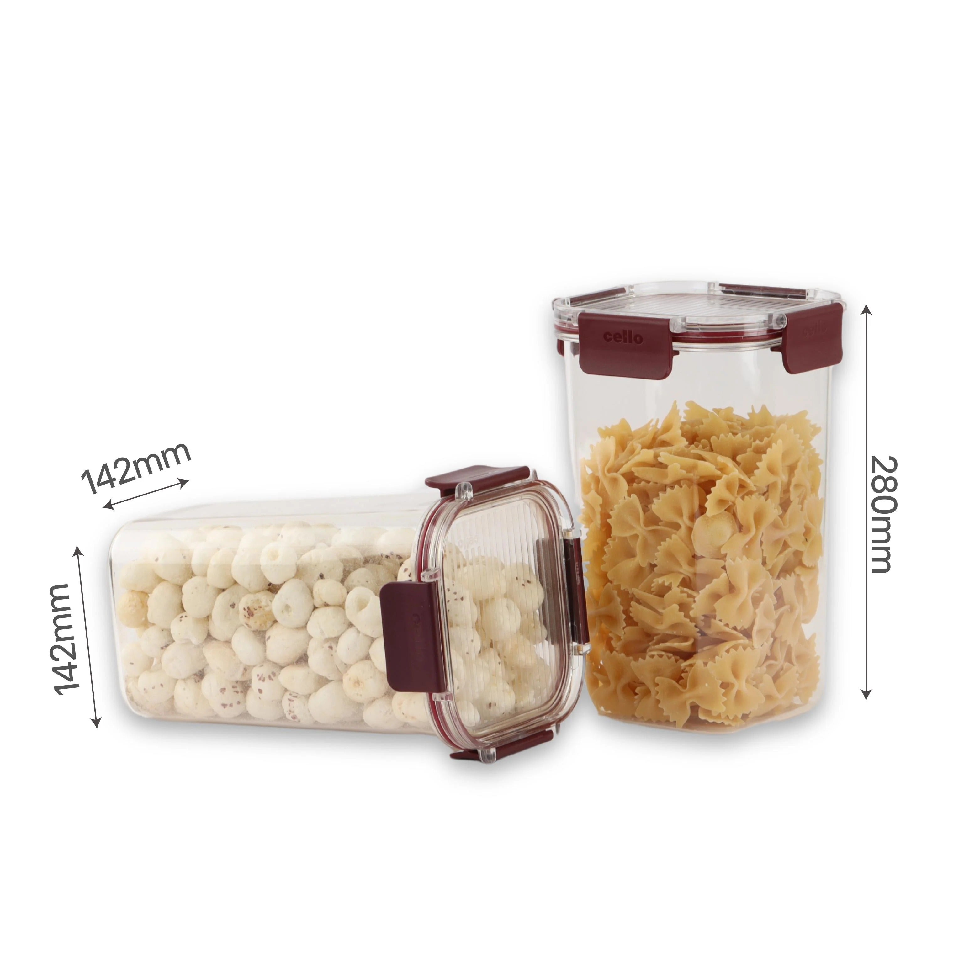 Cello Stack Lock PET Storage Jar Set of 9