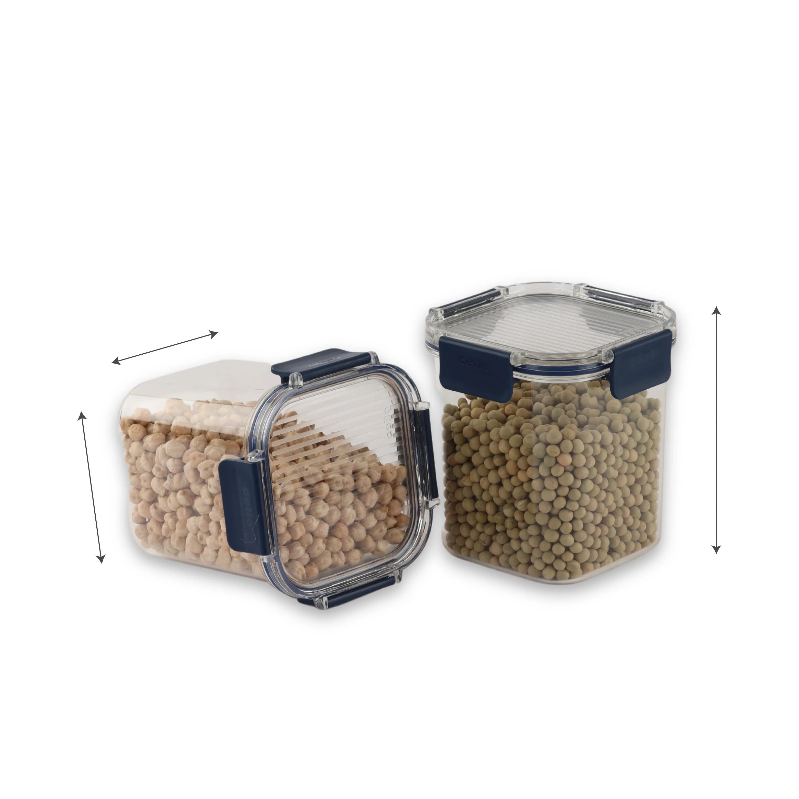 Cello Stack Lock PET Storage Jar Set of 9