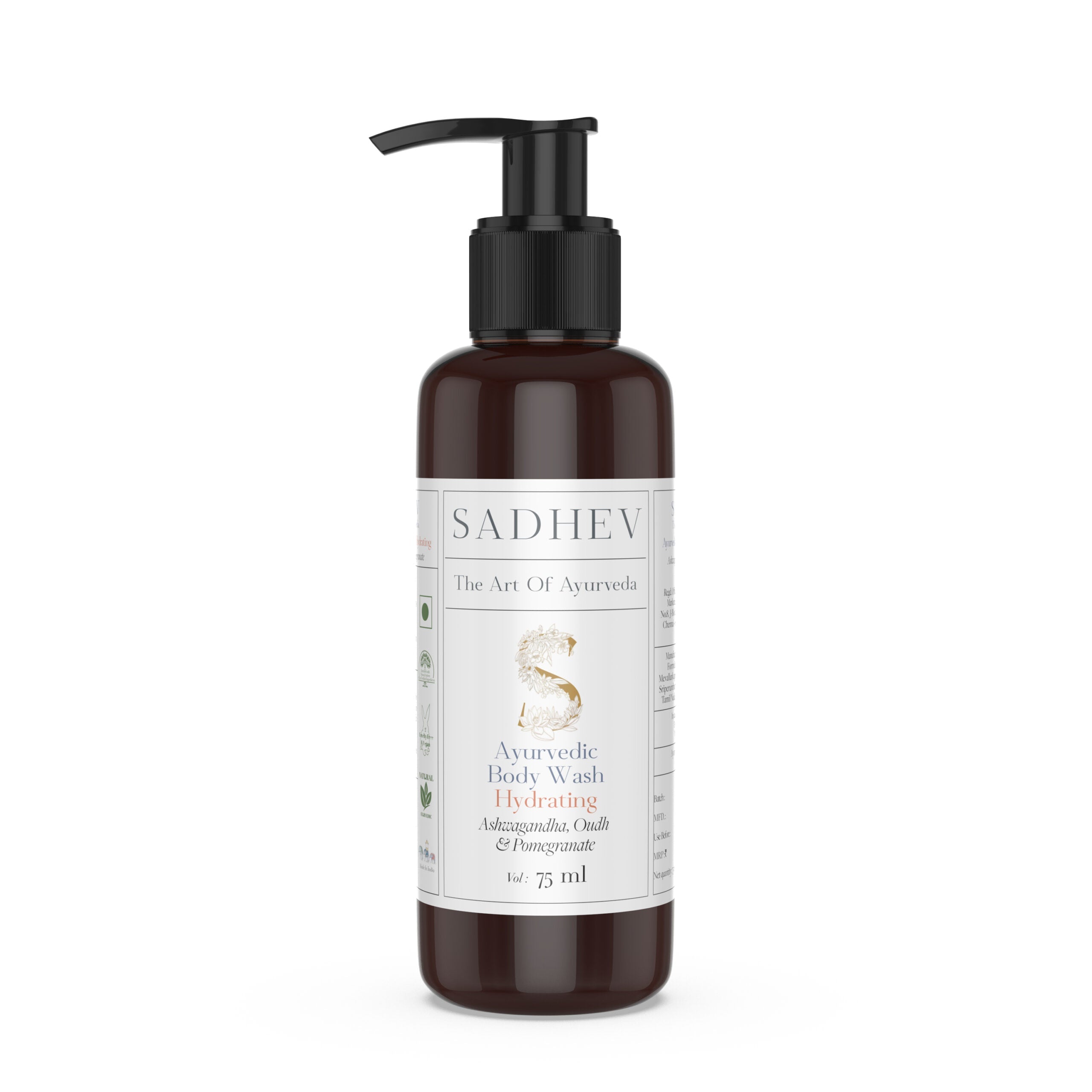 Sadhev Ayurvedic Body Wash Hydrating – Ashwagandha, Oudh & Pomegranate