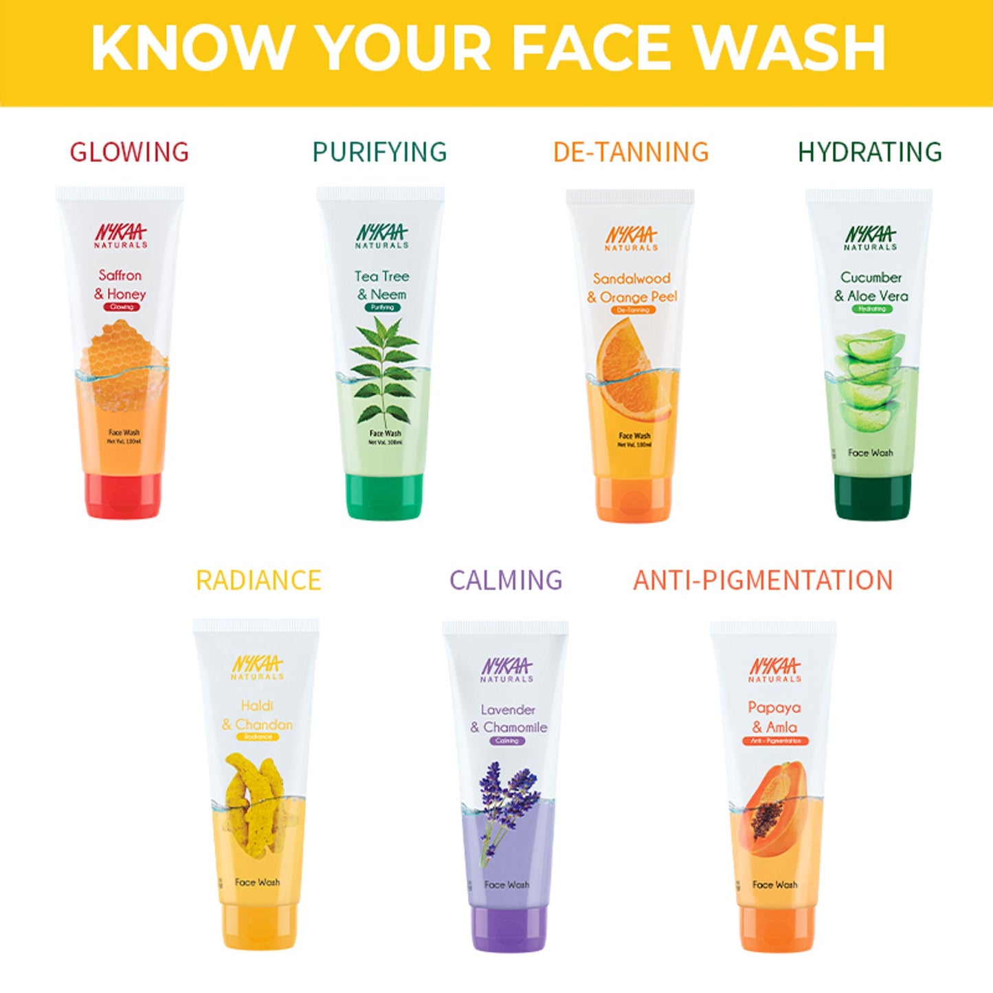 Nykaa Anti-Acne Face Wash With Salicylic Acid, Tea Tree & Neem - For Oily & Acne Prone Skin - Haldi Chandan