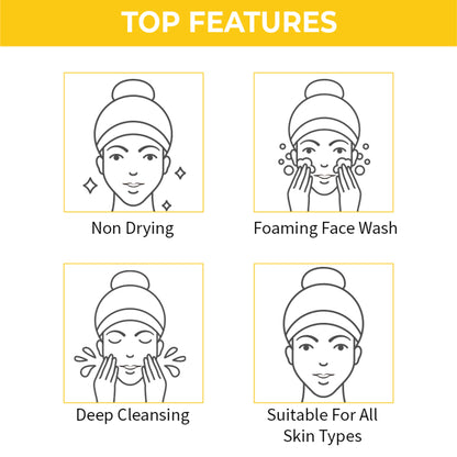 Nykaa Anti-Acne Face Wash With Salicylic Acid, Tea Tree & Neem - For Oily & Acne Prone Skin - Haldi Chandan