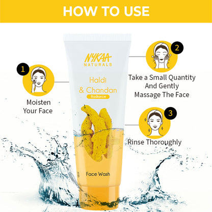 Nykaa Anti-Acne Face Wash With Salicylic Acid, Tea Tree & Neem - For Oily & Acne Prone Skin - Haldi Chandan