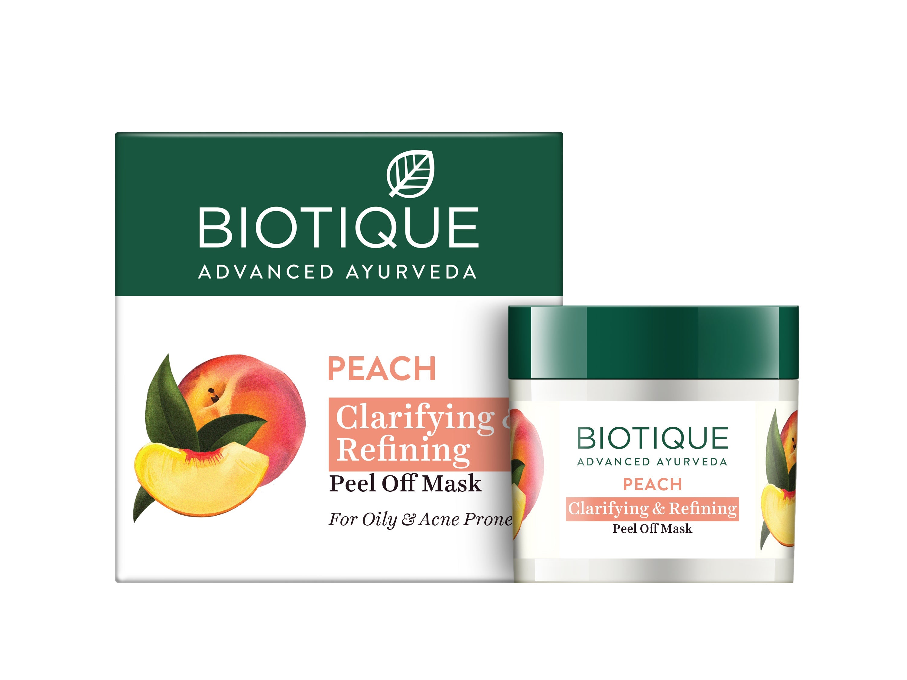 Biotique Advanced Ayurveda Bio Peach Clarifying & Refining Peel-Off Mask - 50 gms
