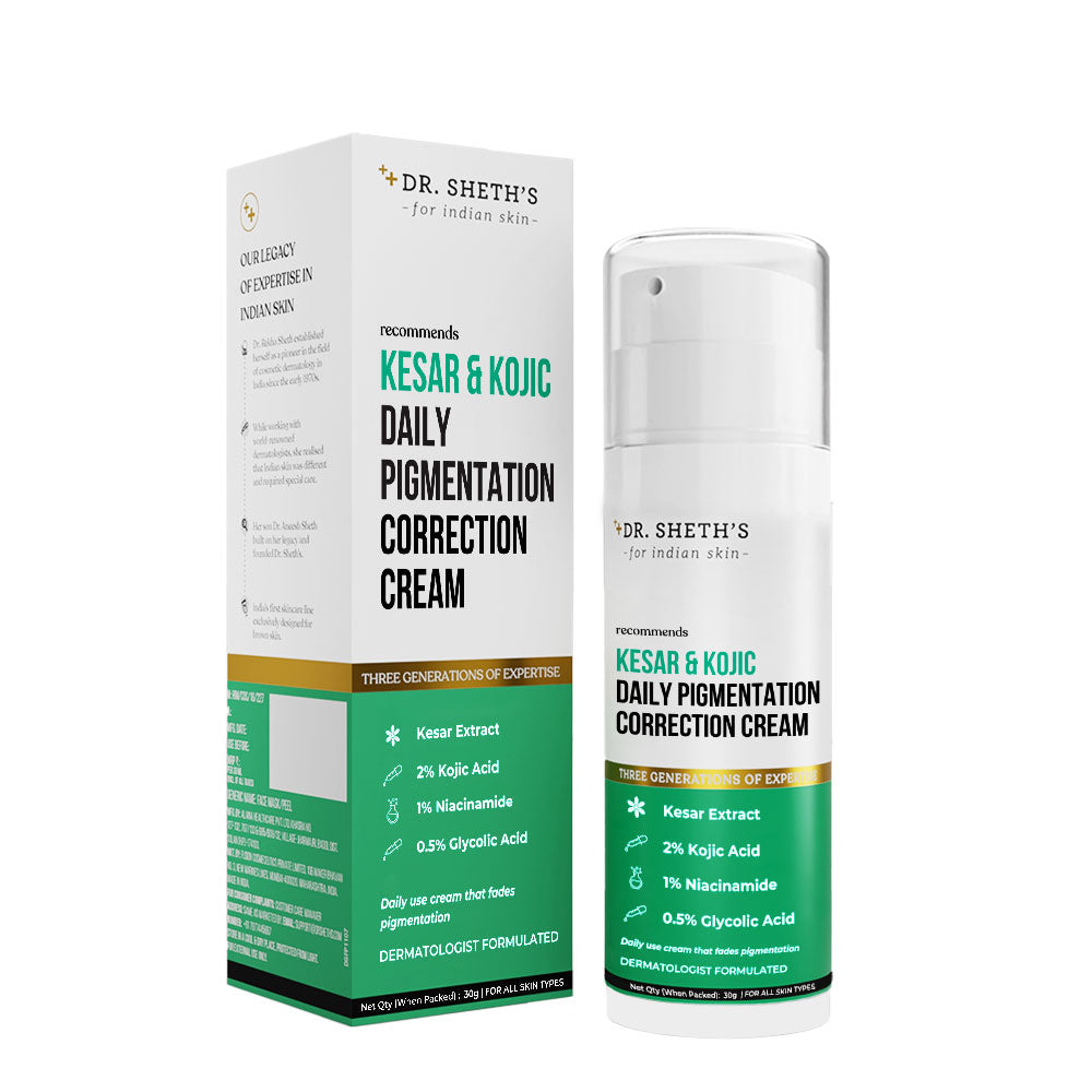 Dr. Shethâ€™s Kesar & Kojic Daily Pigmentation Correction Cream - 30 gms
