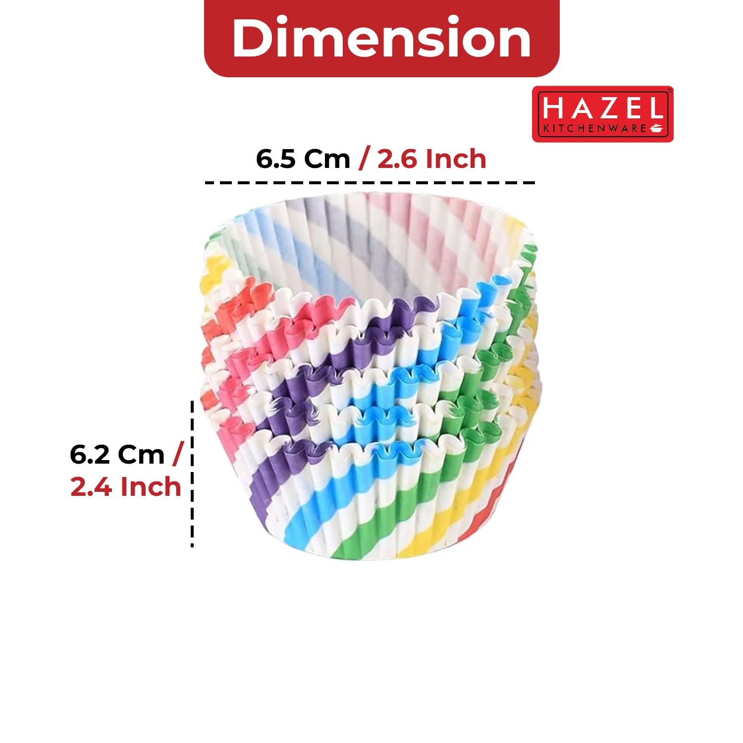 Hazel Paper Cake Muffin Cup Mould Disposable Baking Cups Pack of 100
