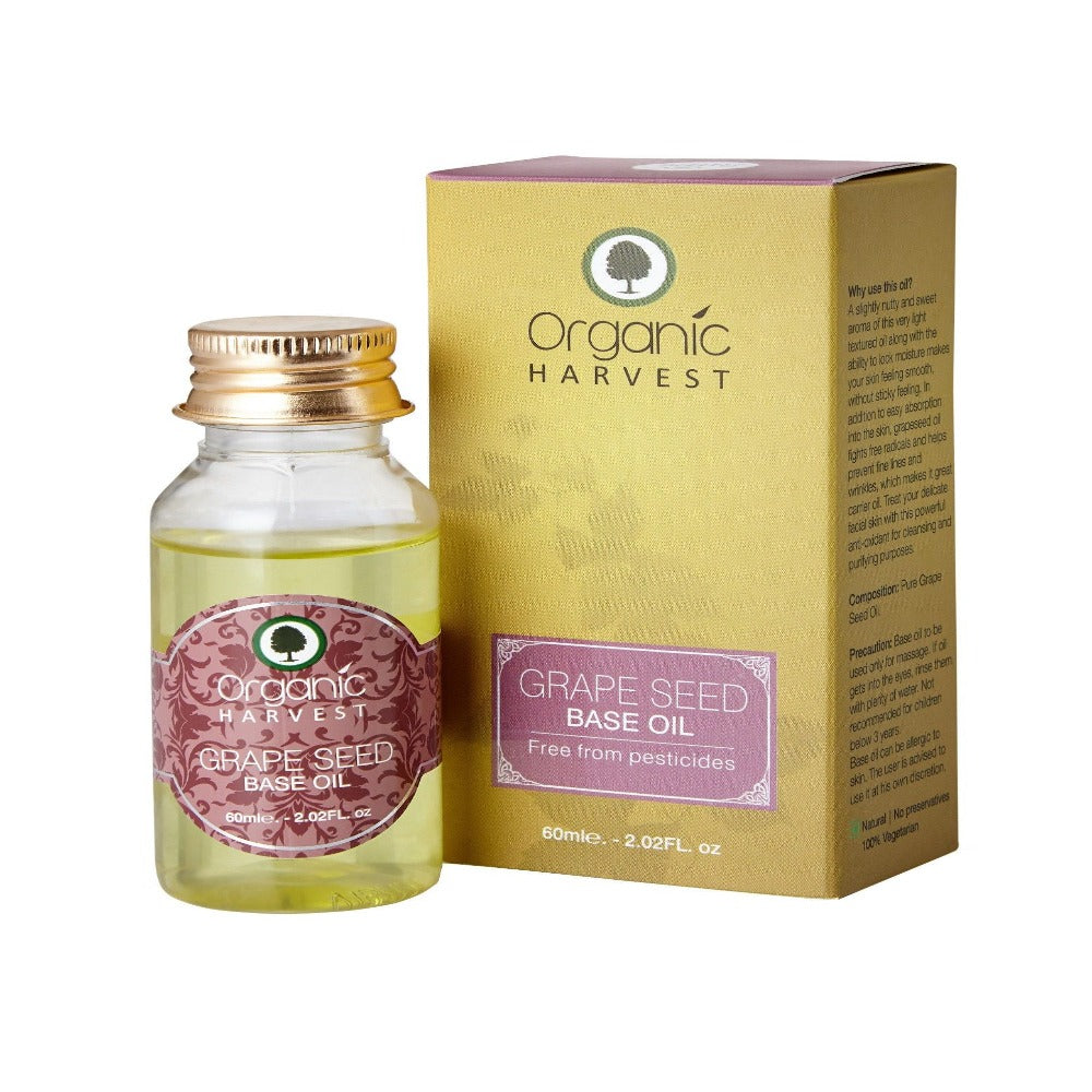 Organic Harvest Grape Seed Base Oil - 60 ml