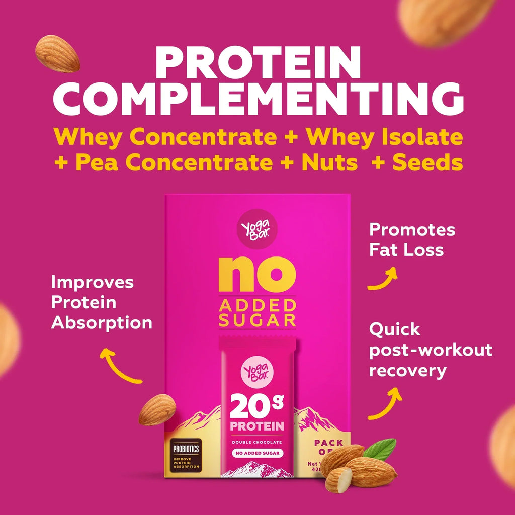 Yogabar Double Chocolate 20g Protein Bar - 420 gms