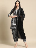 Anayna Floral Printed Pure Cotton Kurti With Dhoti Pants & Dupatta
