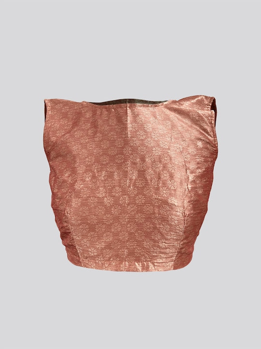 Janasya Red & Gold-Toned Ethnic Motifs Woven Design Zari Organza Kanjeevaram Saree