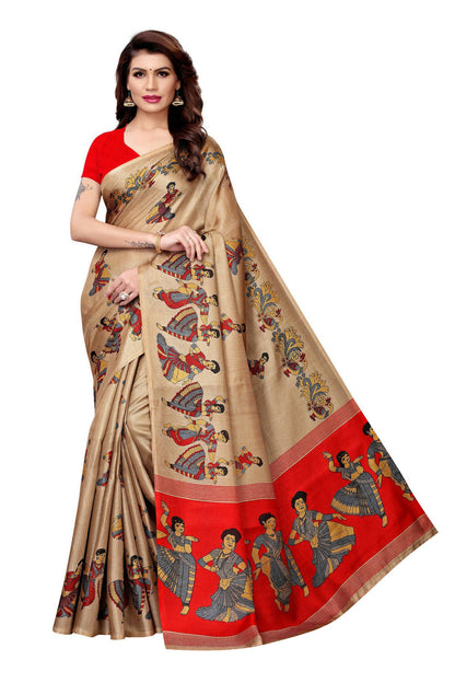 Vamika Chiku Kalamkari With Jhalar Khadi Modern Silk Saree