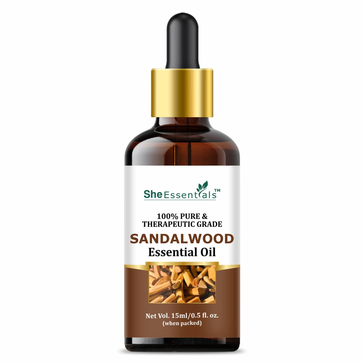 She Essentials Natural Sandalwood Essential Oil For Revitalizes Mind & Soul