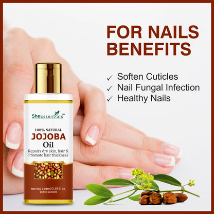 She Essentials Rosemary, Jojoba & Tea Tree Essential Oil For Hair Growth, Acne & Dandruff