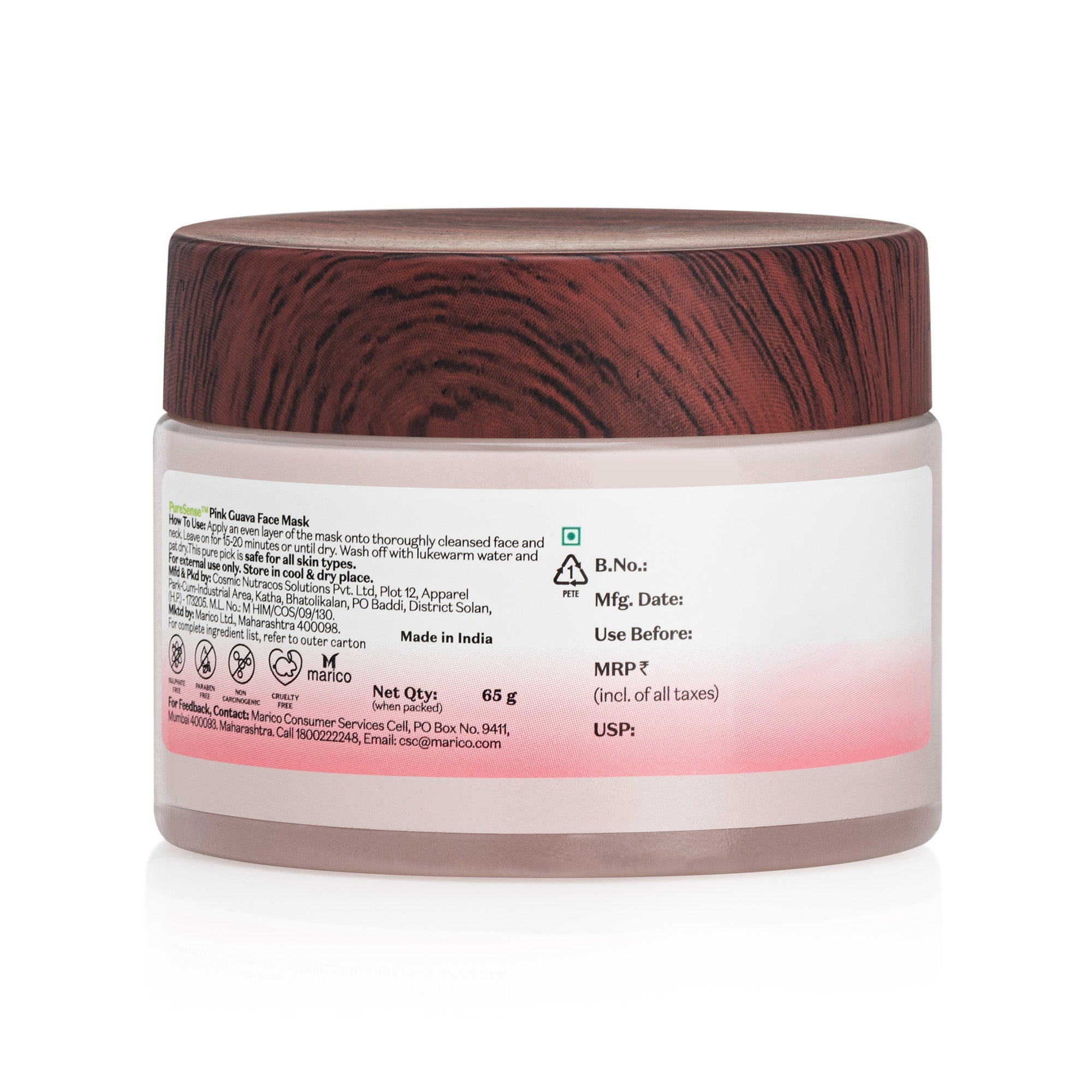 Puresense Pink Guava Face Mask - 65 gms