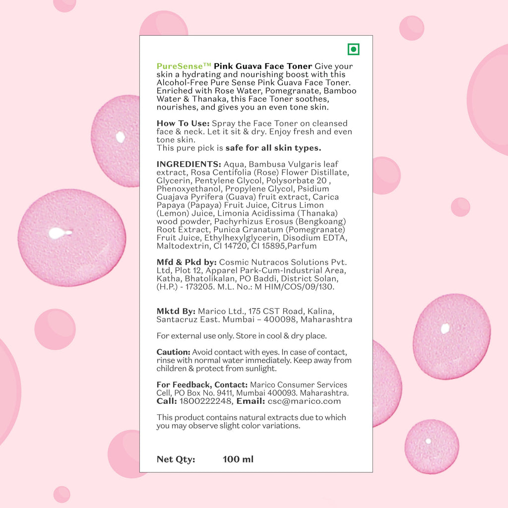 Puresense Pink Guava Face Toner - 100 ml