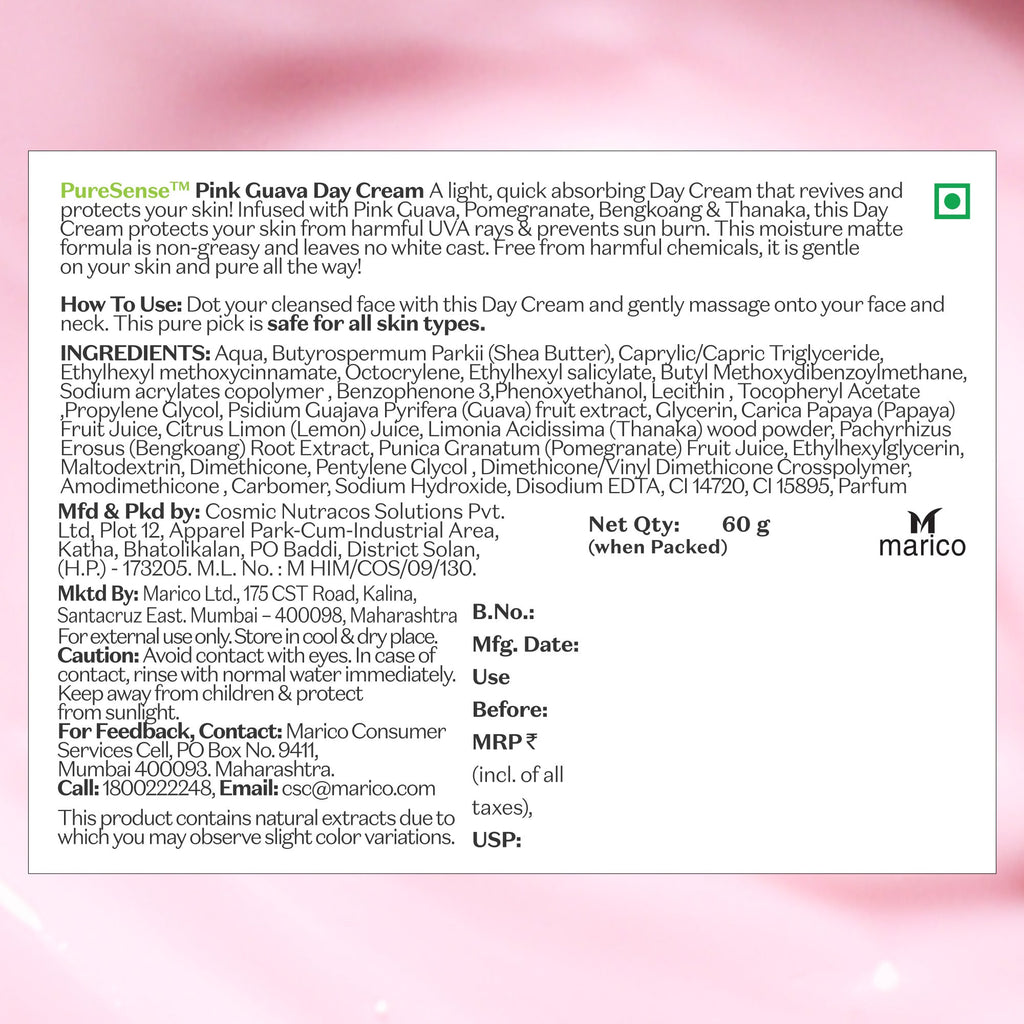 Puresense Pink Guava Day Cream - 60 gms
