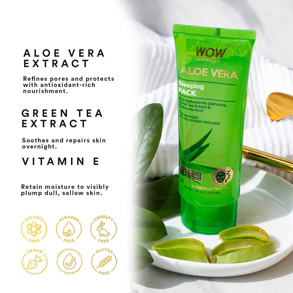 Wow Skin Science Aloe Vera Sleeping Pack - 100 ml