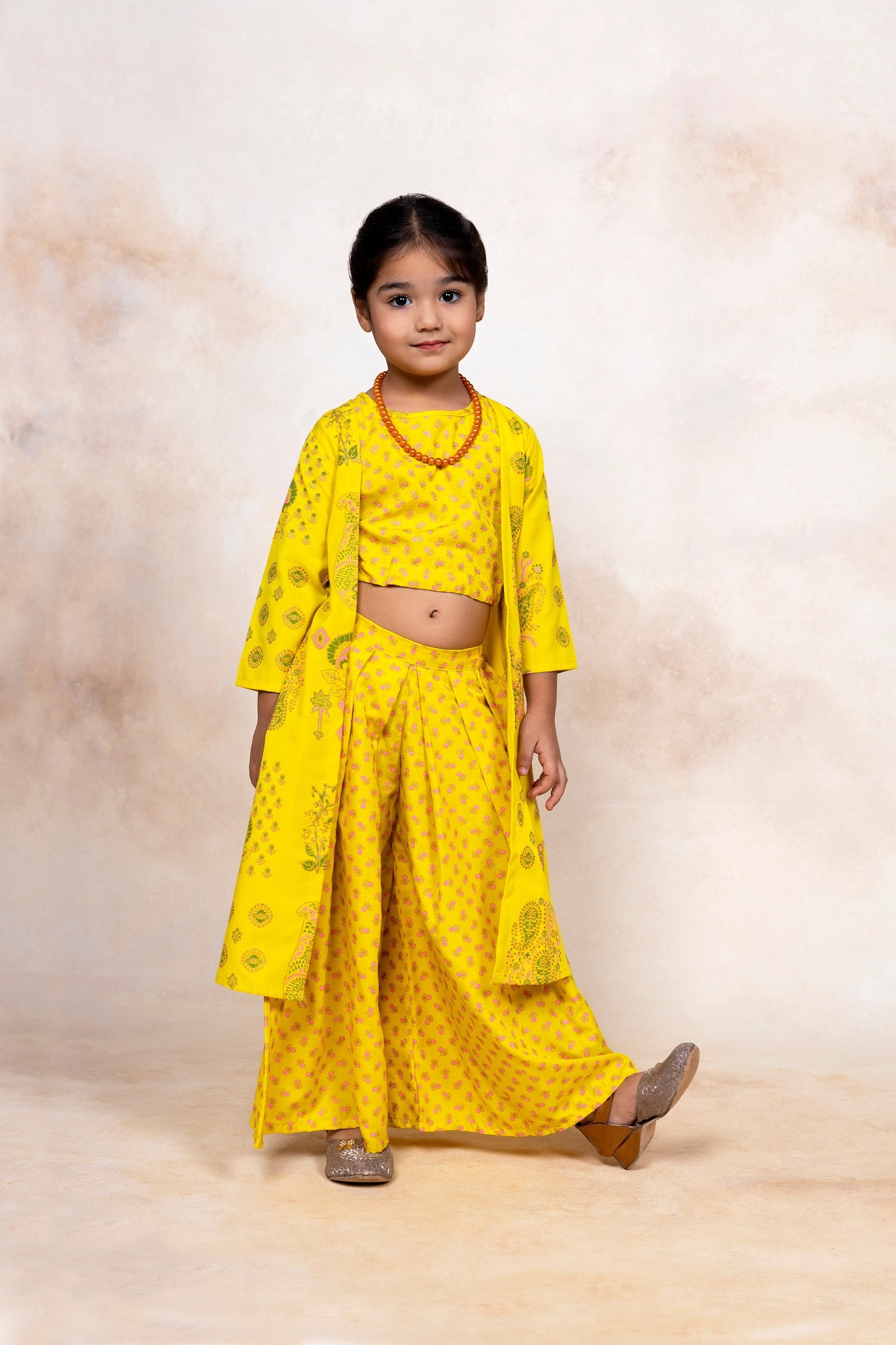 Ahalyaa Yellow Viscose Rayon Straight Kurta Sets