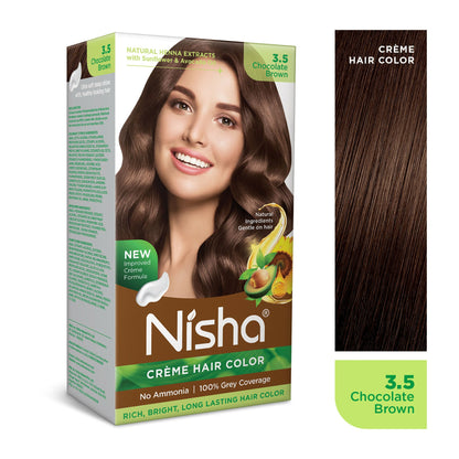 Nisha Creme Hair Color for Women - Chocolate Brown