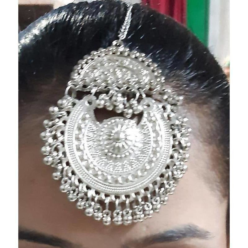MS Fashion India Oxidized Silver Fashion Maang Tikka