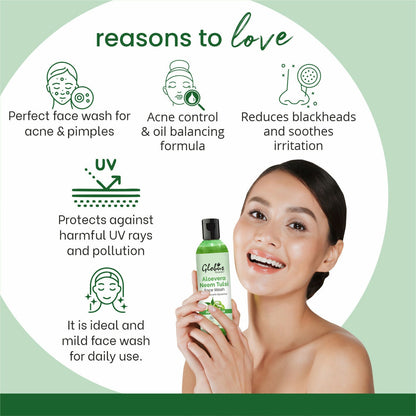 Globus Remedies Aloe vera Neem Tulsi Enriched With Glycerin & Oil Control Formula