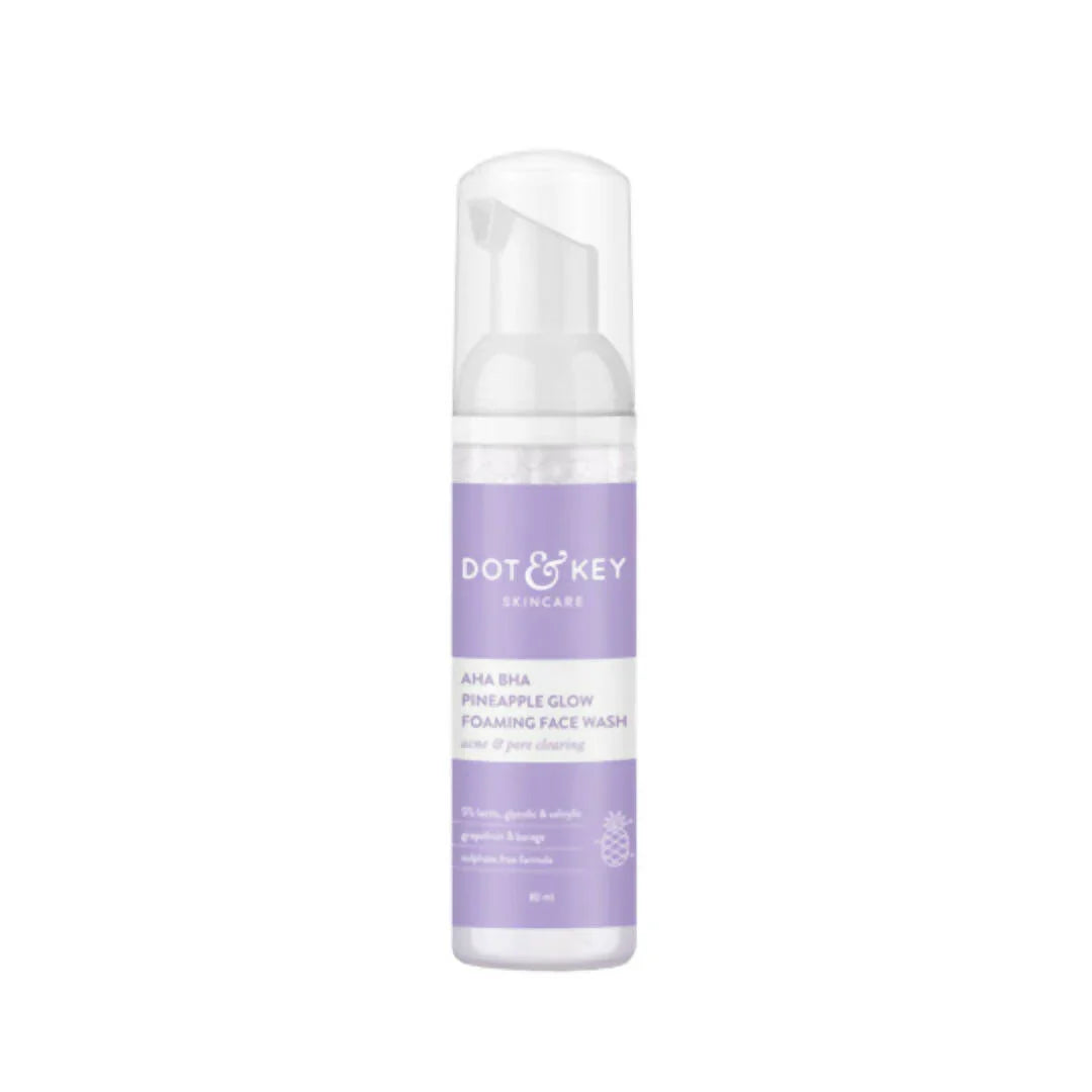 Dot & Key AHA BHA & Pineapple Glow Foaming Face Wash  -80 ml