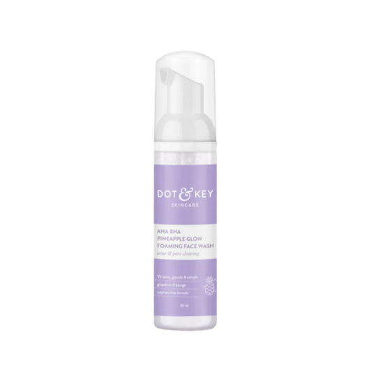 Dot & Key AHA BHA & Pineapple Glow Foaming Face Wash  -80 ml