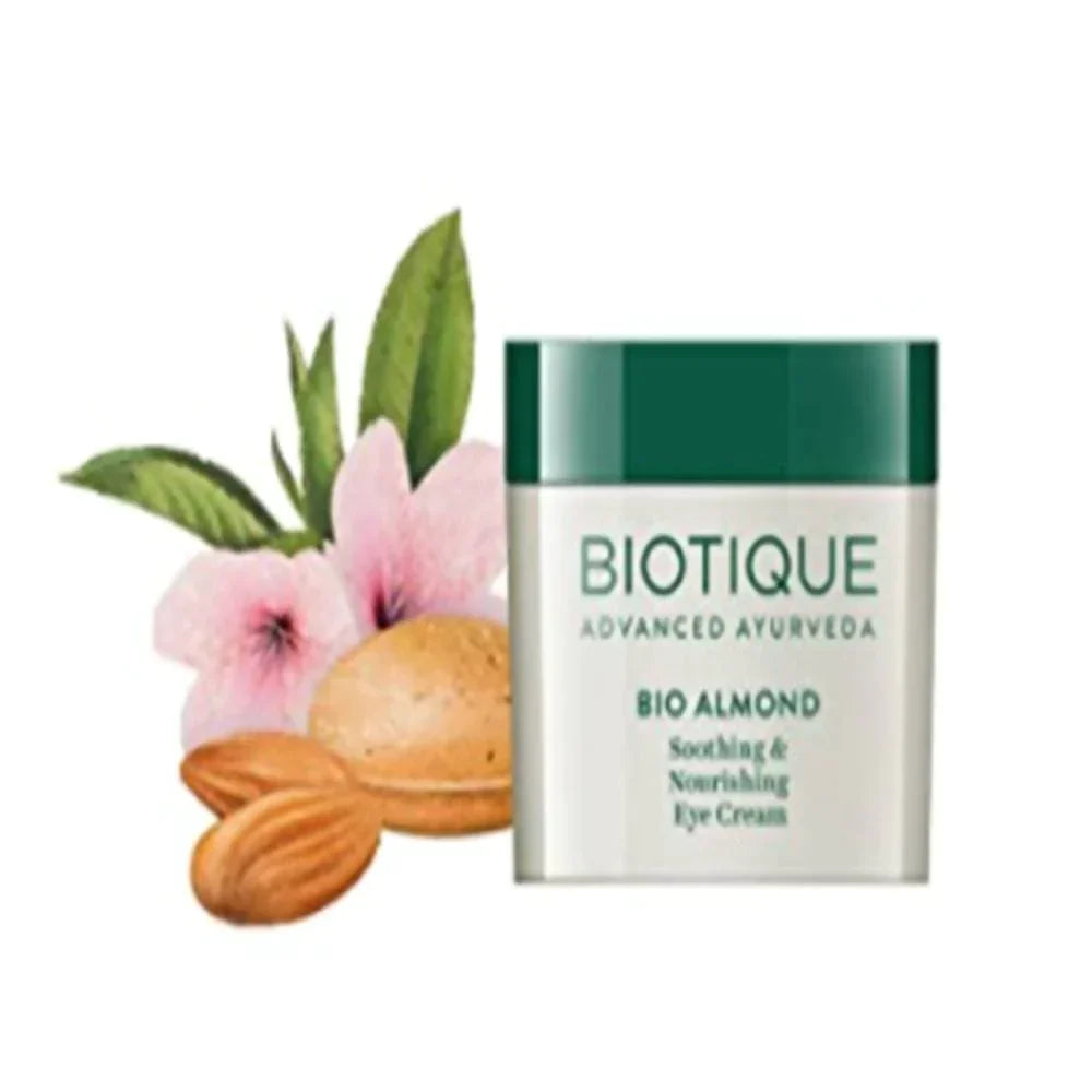 Biotique Bio Almond Soothing And Nourishing Eye Cream - 15 gms