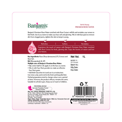 Banjara's Premium Rose Water