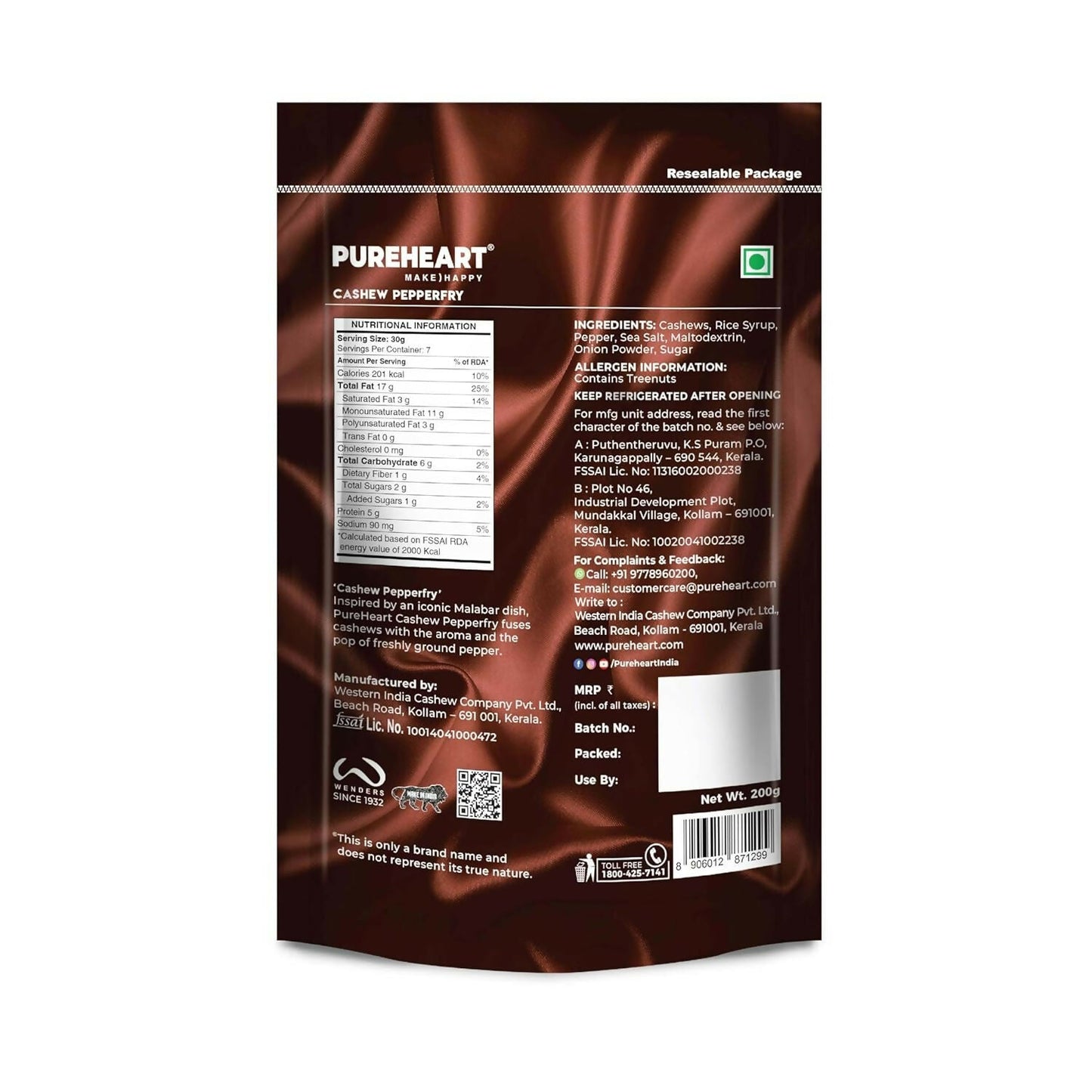Pureheart Nutreat Pepperfry Cashews