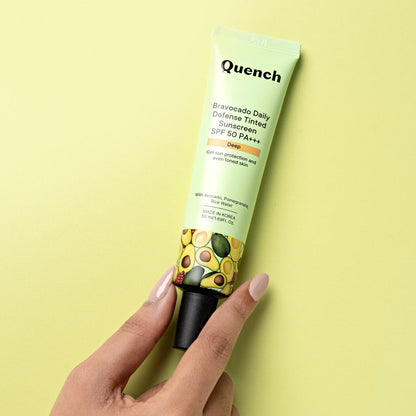 Quench Daily Defense Tinted Sunscreen SPF 50 PA+++ Deep - 50 ml