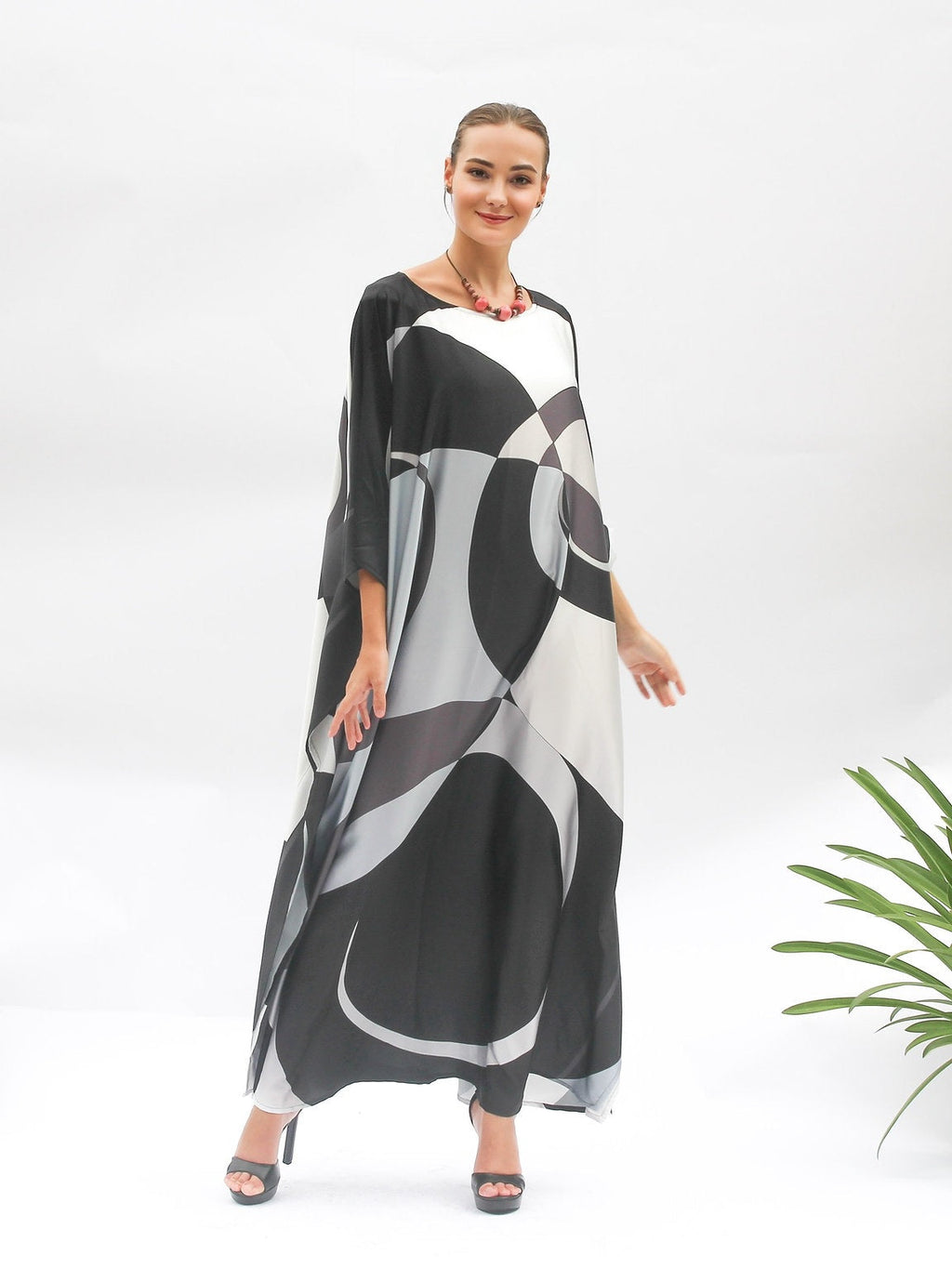 Soft Satin Silk Caftan Dress Women's Luxury Long Kaftan