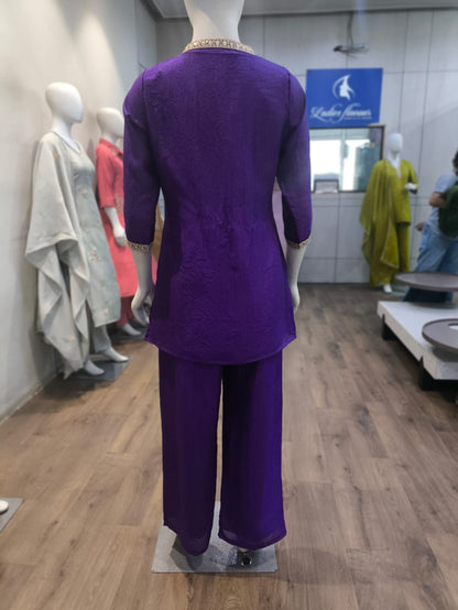 Anaita Purple Stylish Readymade Co-Ords Set