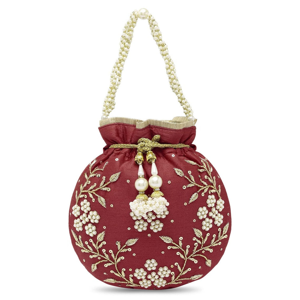 Maroon Potli Bags Valentines gift for her