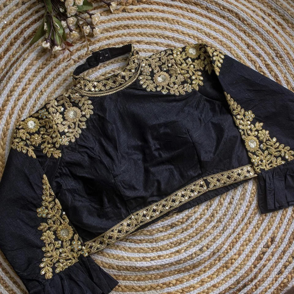 Glossy Silk Saree Blouse