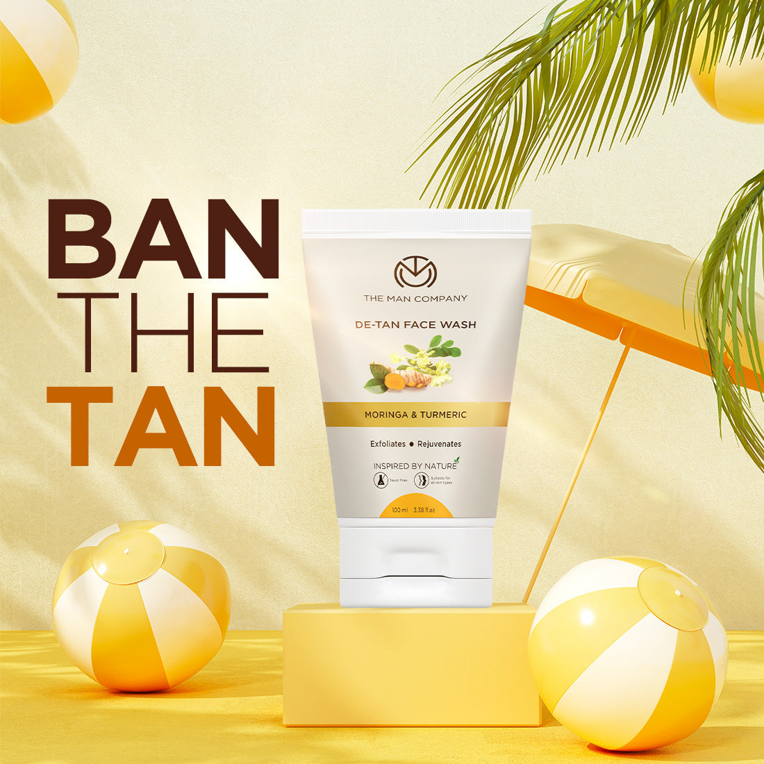 The Man Company De-Tan Face Wash Moringa & Turmeric - 100 ml