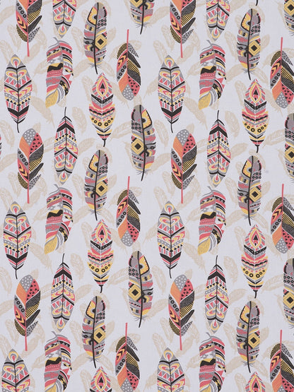 SEJ by Nisha Gupta White & Pink 144 TC Cotton King Bedsheet with 2 Pillow Covers